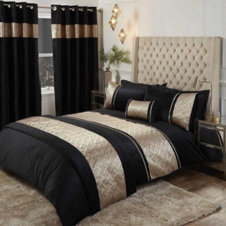 Capri Duvet Cover Set Single Gold
