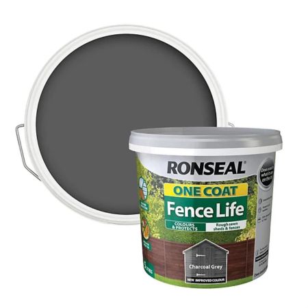 Ronseal Fencelife Plus Paint Charcoal Grey 5L