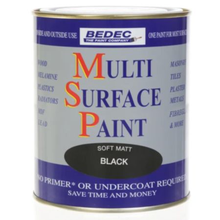 Bedec Multi Surface Paint Soft Matt Black 2.5L
