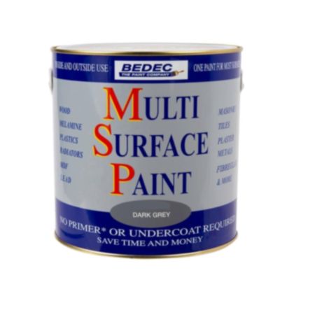 Bedec Multi Surface Paint Soft Satin Dark Grey 750ml