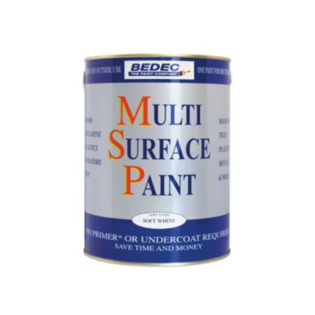Bedec Multi Surface Paint Soft Satin Soft White 750ml