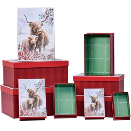 Christmas Gift Box - Highland Cow