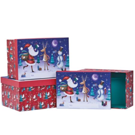 Christmas Gift Box - Santa & Rudolph