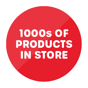 1000s of products in store