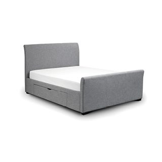 Capri 4'6 fabric bed with drawers