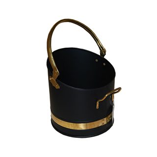 Coal Bucket Warwick Black & Brass 9"