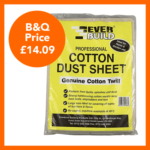 Everbuild DUST Cotton Dust Sheet 3.6 x 2.7m EVBDUST 